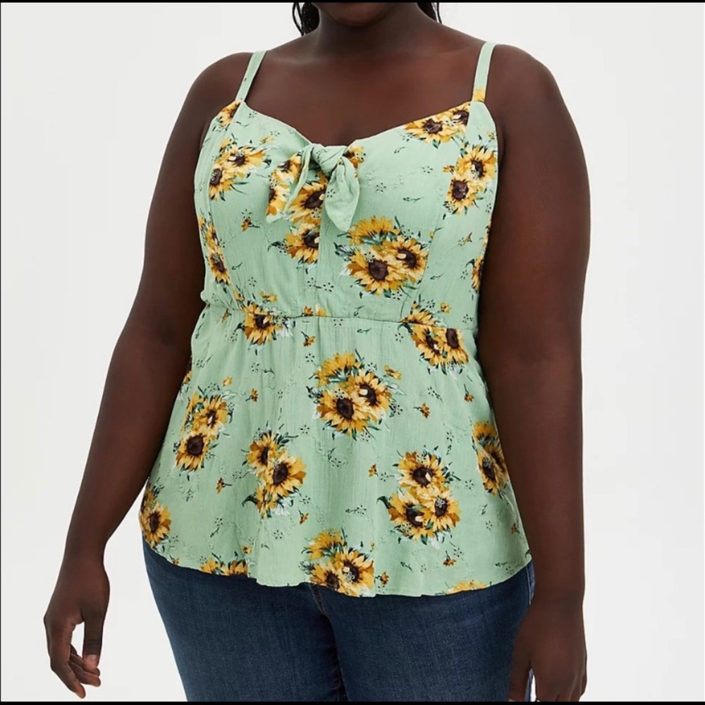 Torrid Sunflower Tank Size 5